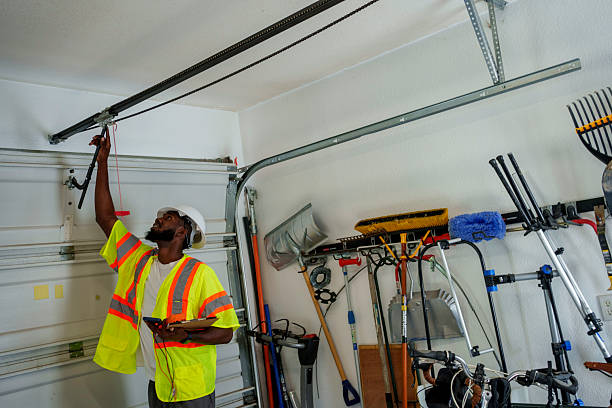 Professional Garage Door technician working in Saco, ME